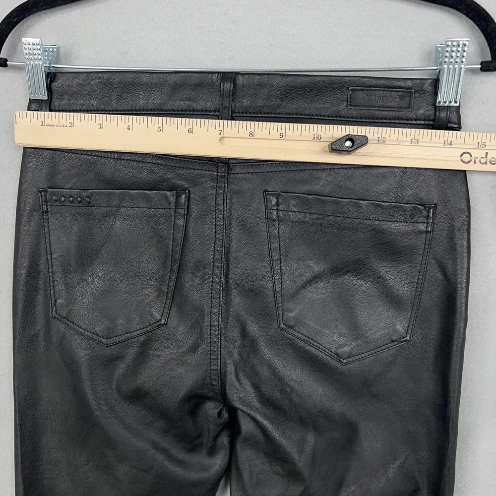 BLANKNYC Pants Womens 27 Black Faux Leather Coated Skinny Jeans Goth Edgy Rock